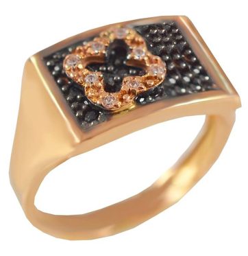 Δ555 -Ροζ χρυσό δαχτυλίδι 14Κ