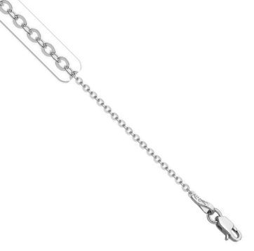 ΑΠΣ040 -Λευκόχρυση αλυσίδα λαιμού 14Κ