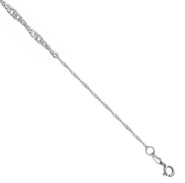 ΑΣΓ020 -Λευκόχρυση αλυσίδα λαιμού 14Κ