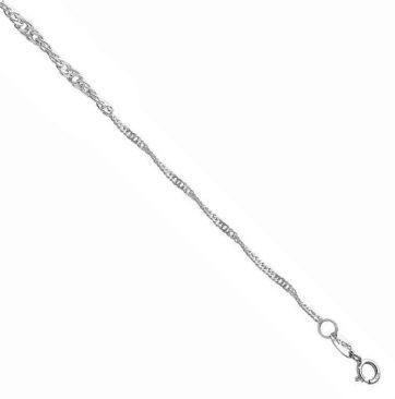 ΑΣΓ025 -Λευκόχρυση αλυσίδα λαιμού 14Κ