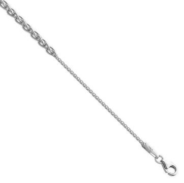 ΑΣΠ030 -Λευκόχρυση αλυσίδα λαιμού 9Κ