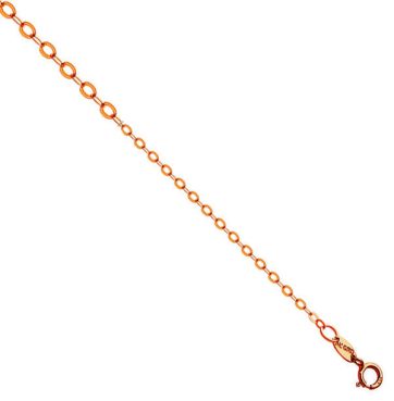 ΡΦΠ025 -Ροζ χρυσή αλυσίδα λαιμού 14Κ