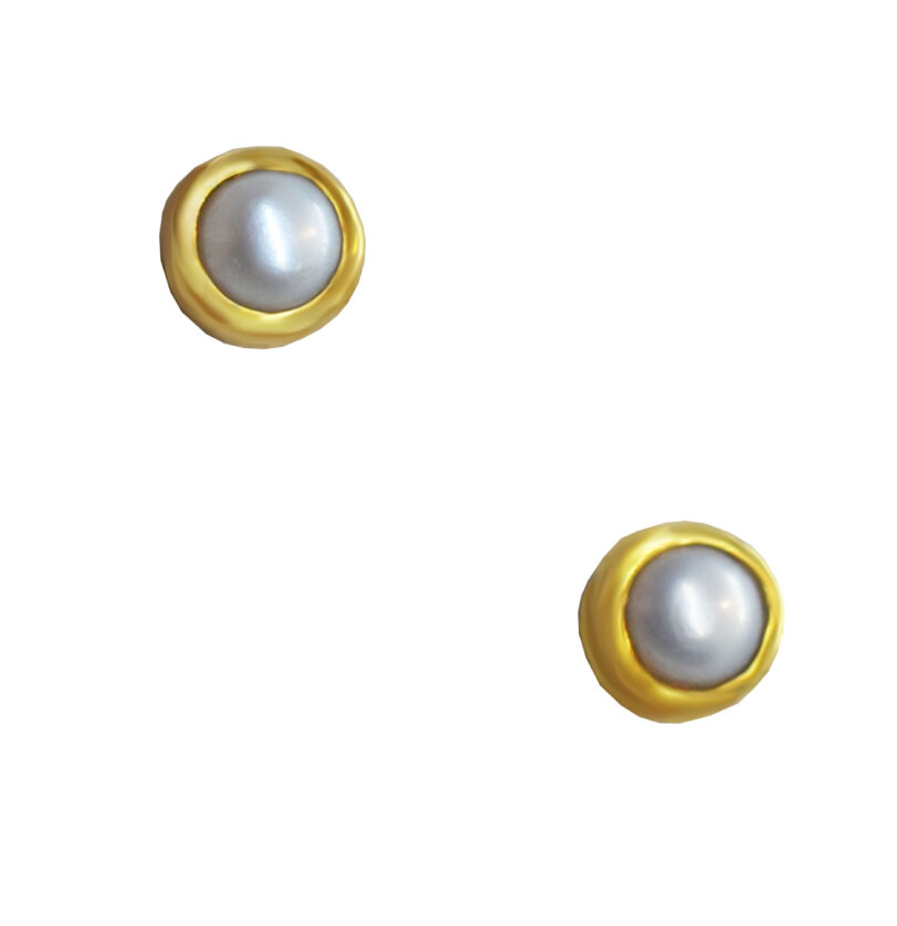 ΑΚΔ115 -Χρυσά σκουλαρίκια με πέρλα 14K