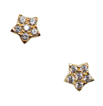 ΣΚ116 -Χρυσά σκουλαρίκια με πέτρες 14K